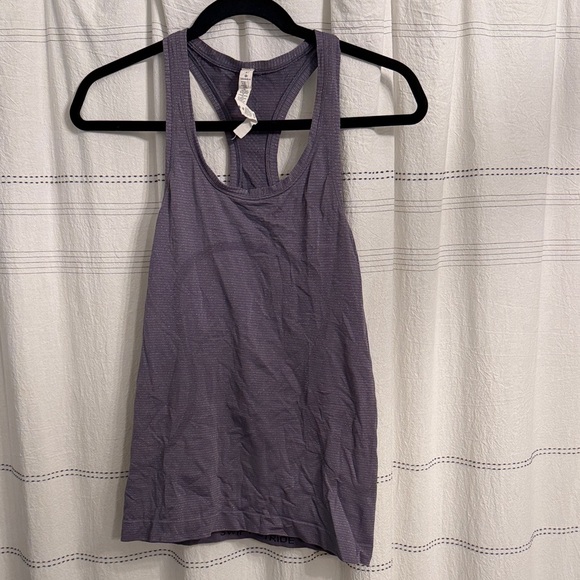 Purple sparkle lululemon swiftly tech Racerback Tank Top - Picture 1 of 3
